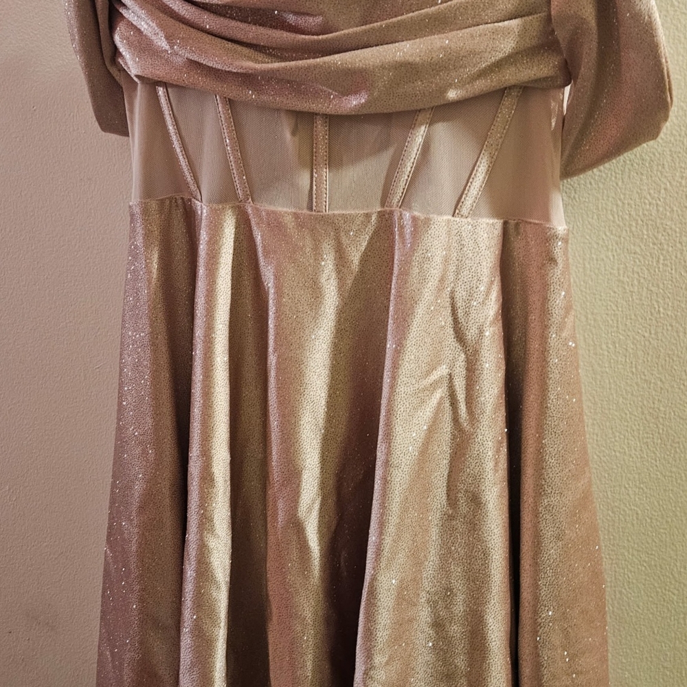 Honey and Rosie Elegant Champagne Dress